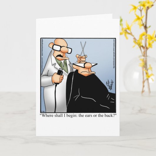 Funny Birthday Humor Wenskaart voor hem Kaart (Gele Bloem)