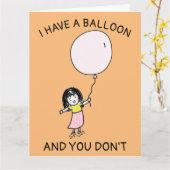 FUNNY BIRTHDAY... IK HEB EEN BALLOON DAT JE NIET M KAART (Gele Bloem)