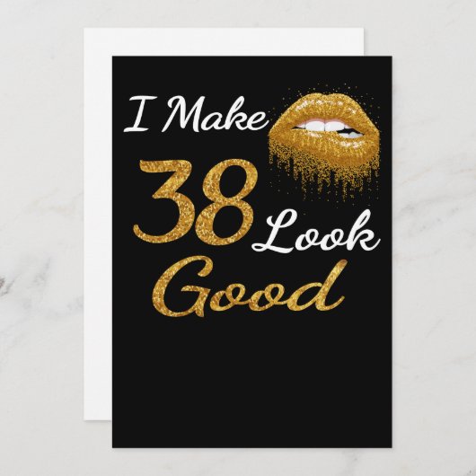 Funny Birthday | Ik laat 38 er goed uitzien Feestdagenkaart (Voorkant / Achterkant)
