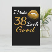 Funny Birthday | Ik laat 38 er goed uitzien Feestdagenkaart (Staand voorkant)