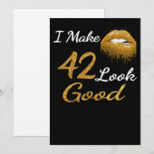 Funny Birthday | Ik laat 42 er goed uitzien Feestdagenkaart (Voorkant / Achterkant)