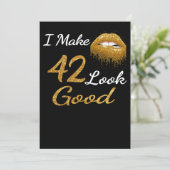 Funny Birthday | Ik laat 42 er goed uitzien Feestdagenkaart (Staand voorkant)