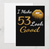 Funny Birthday | Ik laat 53 er goed uitzien Feestdagenkaart (Voorkant / Achterkant)