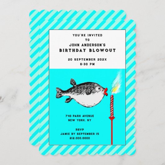 Funny Birthday Invitations Kaart (Voorkant / Achterkant)