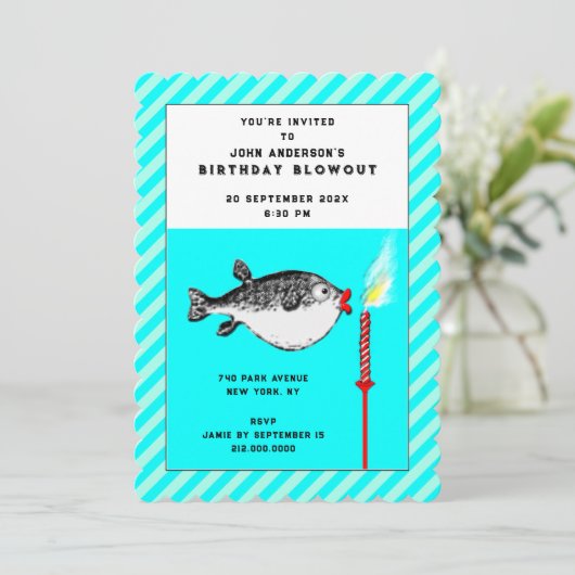 Funny Birthday Invitations Kaart (Staand voorkant)