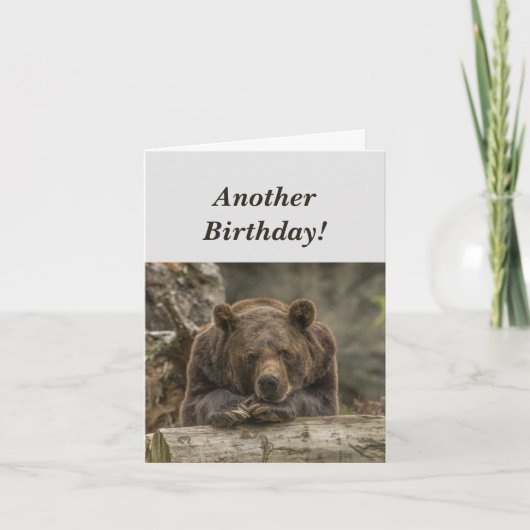 Funny Birthday it's Grizzly Bear Humor Kaart (Voorkant)