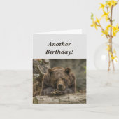 Funny Birthday it's Grizzly Bear Humor Kaart (Gele Bloem)