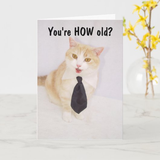 Funny Birthday Kaart (Gele Bloem)