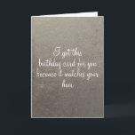 Funny Birthday Kaart Age Humor Silver<br><div class="desc">Dit ontwerp is gemaakt met behulp van digitale kunst. Het kan in het gebied worden aangepast door de klik aan te passen en de naam, initialen of woorden aan te passen. U kunt de tekstkleur en de stijl ook veranderen of de tekst voor een slechts ontwerp van het afbeelding schrappen....</div>