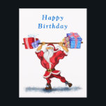 Funny Birthday Kaart Bodybuilder Santa met Cadeaus<br><div class="desc">Happy Birthday Kaarten - Bodybuilder Sinterklaas met geschenken - Fun Cartoon Painting Funny Collectie - Kies / Voeg uw unieke tekst / naam / kleur - Maak uw speciale geschenk - Formaat wijzigen en verplaatsen of verwijderen en toevoegen van onderdelen / tekst met aanpassingstool! Schilderen en ontwerpen door MIGNED. Zie...</div>