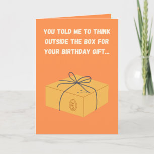 Funny Birthday Kaart - "Buiten het kader" CashGift