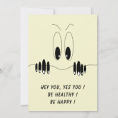 Funny Birthday Kaart Curiosity Eyes - aangepaste t (Achterkant)