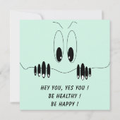 Funny Birthday Kaart Curiosity Eyes - aangepaste t (Achterkant)
