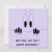 Funny Birthday Kaart Curiosity Eyes - aangepaste t (Voorkant)