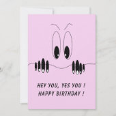 Funny Birthday Kaart Curiosity Eyes - aangepaste t (Voorkant)