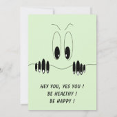 Funny Birthday Kaart Curiosity Eyes - aangepaste t (Achterkant)