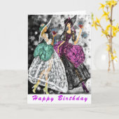 Funny Birthday Kaart Dames Drink Wijn - Proost (Gele Bloem)