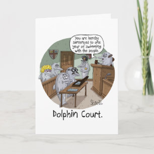 FUNNY BIRTHDAY-KAART en GIFT met CUTE DOLPHINS Kaart