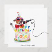 Funny Birthday Kaart - Jack Russel Dog Kaart (Voorkant / Achterkant)