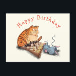 Funny Birthday Kaart Kat en Muis Spelen Schaken<br><div class="desc">Happy Birthday Kaarten met Cat and Mouse Spelen Schaken Cartoon Tekenen Grappig Dier Comic Play - of Kies / Voeg Uw Unieke Tekst / Naam / Kleur - Maak Uw Speciale Kaart Gift - Vergroot en verplaats of verwijder en voeg elementen / tekst met Customization tool ! Tekening en ontwerp...</div>