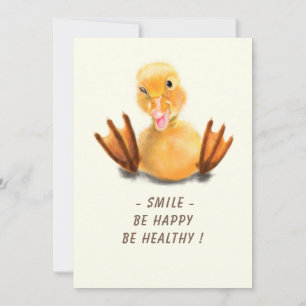 Funny Birthday Kaart met Happy Duck - Aangepaste t