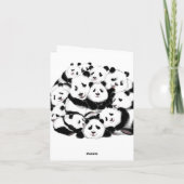 Funny Birthday Kaart met Happy Pandas (Achterkant)