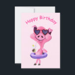 Funny Birthday Kaart met Happy Party Pig<br><div class="desc">Funny Birthday Kaart met Happy Party pig - - of kies / voeg uw unieke tekst / naam / kleuren / lettertype / grootte / meer toe - Maak uw speciale Kaart / cadeautje - vergroot en verwijder en voeg elementen / tekst toe met het gereedschap Aanpassing! Het schilderen en...</div>
