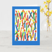 Funny Birthday Kaart met kaarsen (Gele Bloem)