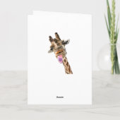 Funny Birthday Kaart met Playful Giraffe - Smile (Achterkant)