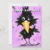 Funny Birthday Kaart met Romantische Vogel (Voorkant)