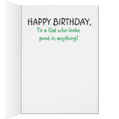 FUNNY Birthday Kaart Old Lady Paper Doll (Binnen (Rechts))