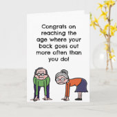 Funny Birthday Kaart Ouderdom (Gele Bloem)