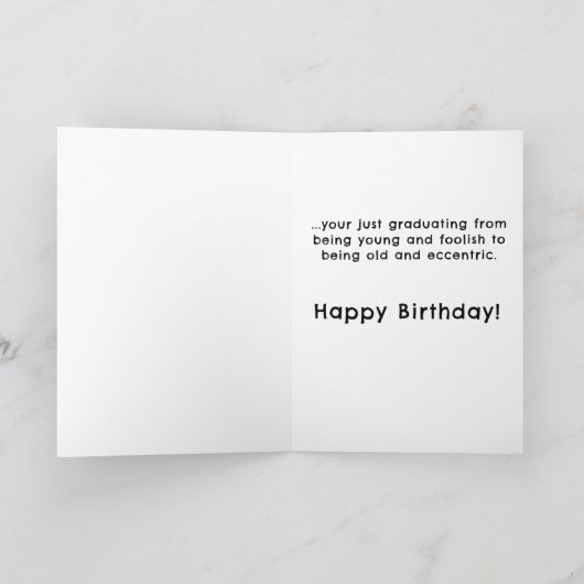 Funny Birthday Kaart Ouderdom (Binnen)