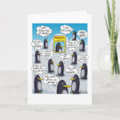 FUNNY BIRTHDAY KAART - Pinguïn van de maand. (Voorkant)