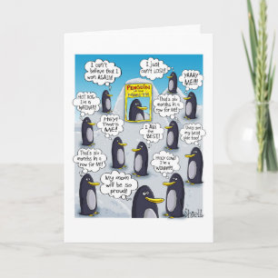 FUNNY BIRTHDAY KAART - Pinguïn van de maand.