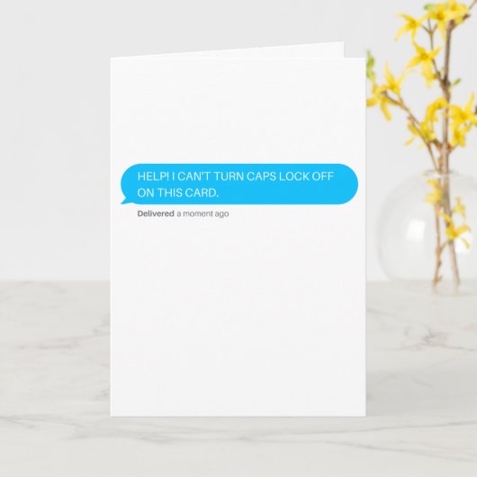 Funny Birthday Kaart - Slecht met technologie (Gele Bloem)