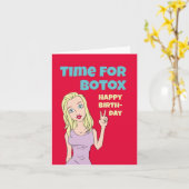 Funny Birthday Kaart - Tijd voor Botox (Gele Bloem)