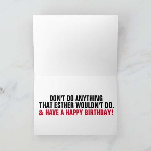 FUNNY BIRTHDAY KAART VOOR BESTE VRIEND VRIENDIN (Binnen)