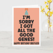 Funny Birthday Kaart voor broer (Gele Bloem)