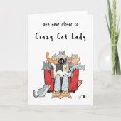 Funny Birthday Kaart voor Cat Lovers (Voorkant)