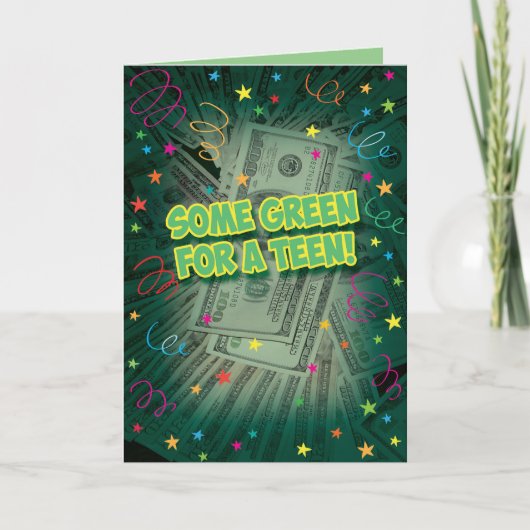 Funny Birthday Kaart voor geld-liefdevol-tienen (Voorkant)