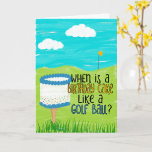 Funny Birthday Kaart voor Golfers, Golfen Thema