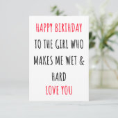 Funny Birthday kaart voor haar (Staand voorkant)
