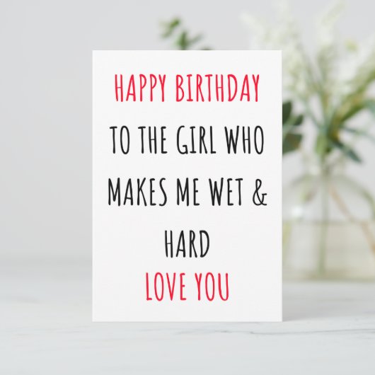 Funny Birthday kaart voor haar (Staand voorkant)