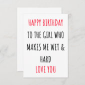 Funny Birthday kaart voor haar (Voorkant / Achterkant)