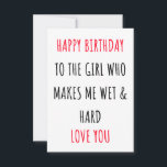 Funny Birthday kaart voor haar<br><div class="desc">Als je op zoek bent naar grappige cadeauideeën voor verjaardagen, zal deze vieze en grappige verjaardagskaart voor je liefde je zeker interesseren. Deze gelukkige verjaardagskaart met grappige wensen en citaten kan een perfect verjaardagscadeau zijn voor haar, voor haar vrouw, voor haar echtgenoot, voor meisjes, voor vrouwen, voor verloofde, voor vriendin....</div>