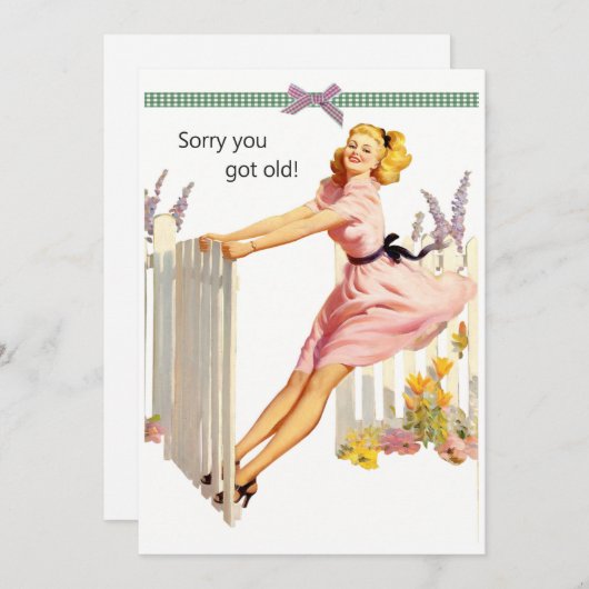 Funny Birthday Kaart voor haar (Voorkant / Achterkant)