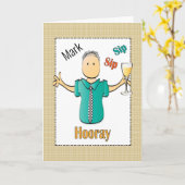 Funny Birthday Kaart voor hem - Personaliseren (Gele Bloem)