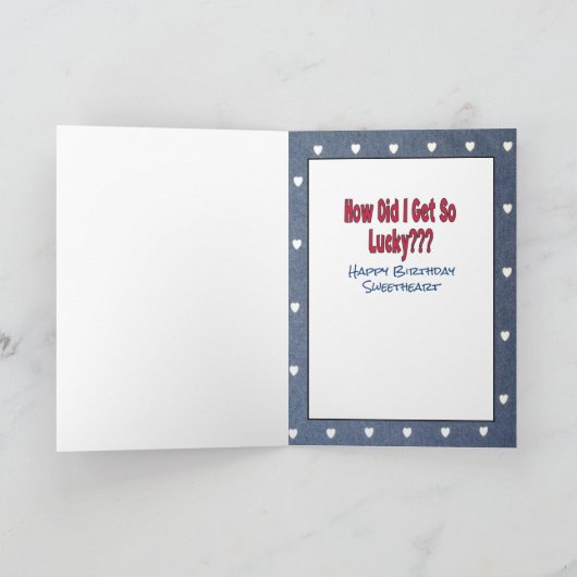 Funny Birthday Kaart voor Husband (Binnen)