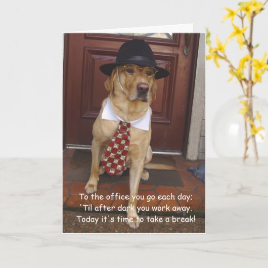 Funny Birthday Kaart voor Husband (Gele Bloem)